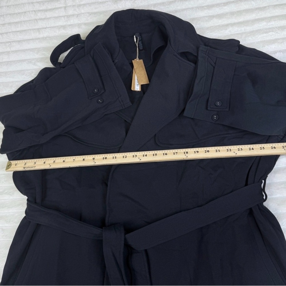 NWT SKIMS Boyfriend Fleece Oversized Trench Coat • Washed Onyx • Women’s S  New - Picture 12 of 15